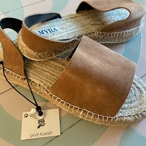 Myra Brown Leather Sandals Size 10